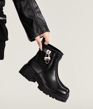 Cleo Enkellaars Zwart