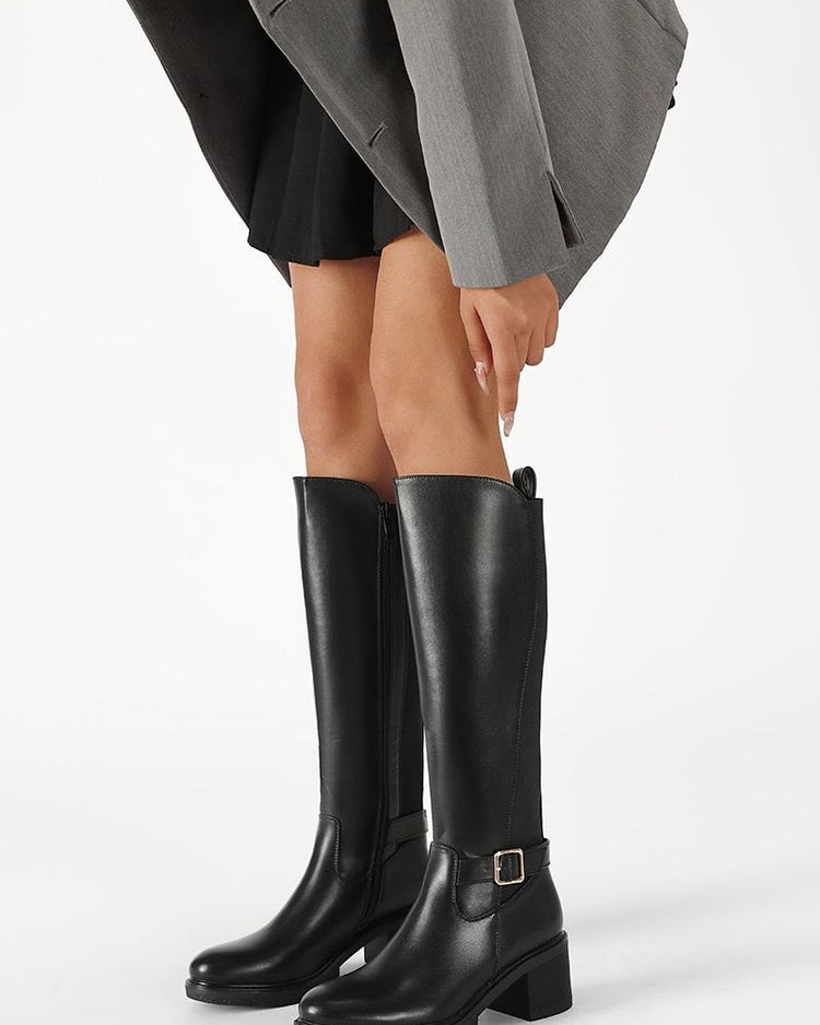 Monja Black High Boots