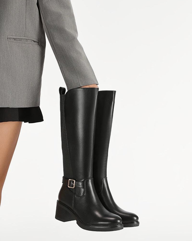 Monja Black High Boots