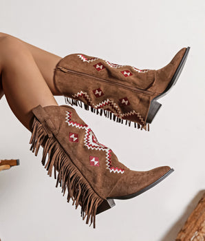 Cover Fringle Camel Boots