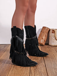 Special Fringle Black Boots