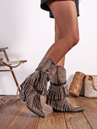 Special Fringle Taupe Boots
