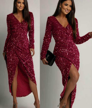 Maxi Party All Pailletten dress