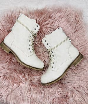 Beige Veterboots