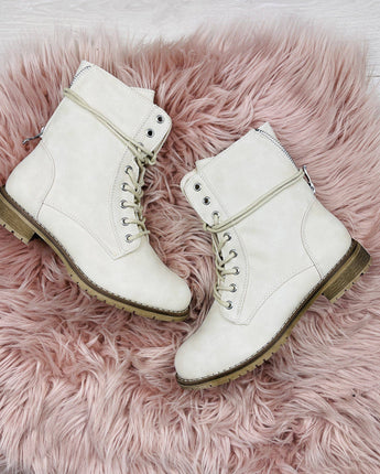 Beige Veterboots