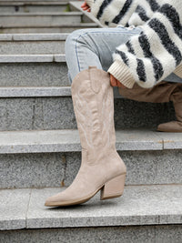 Anita Beige Cowboy Boots