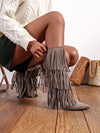 All Fringle Taupe Boots