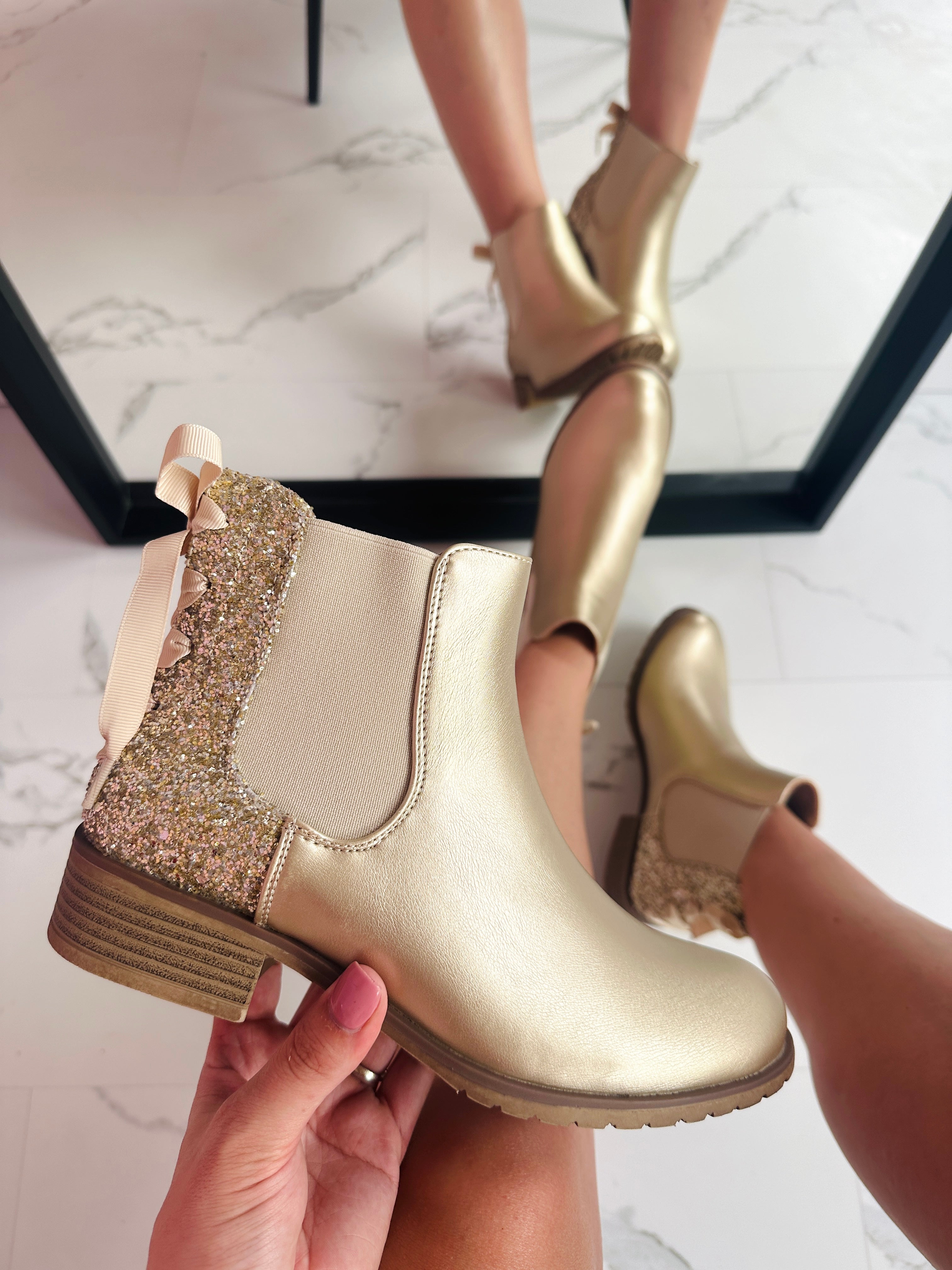 Elsa Gold Boots