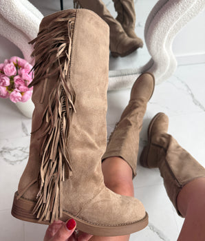 Katja Fringle Khaki Boots