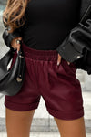 Bordeaux Leatherlook Short