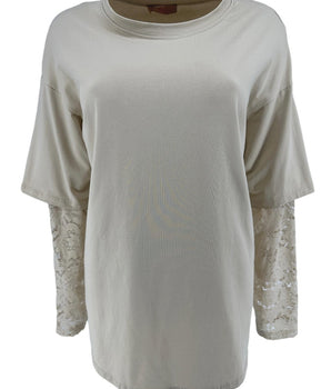 Lace Beige Shirt