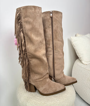 Fringle Western Black Boots