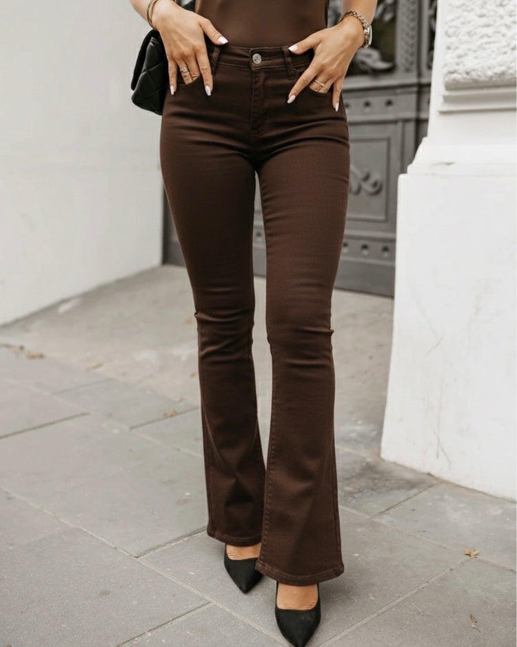 Best Flair Jeans Brown