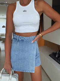 Basic Denim Skort - Light