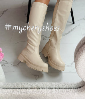 Anetta Beige High Boots