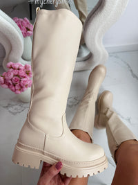 Anetta Beige High Boots