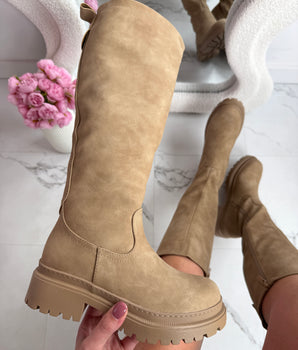 Anetta Khaki High Boots