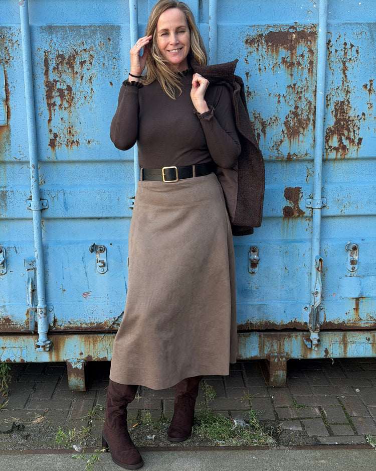 Suedine Maxi Rok