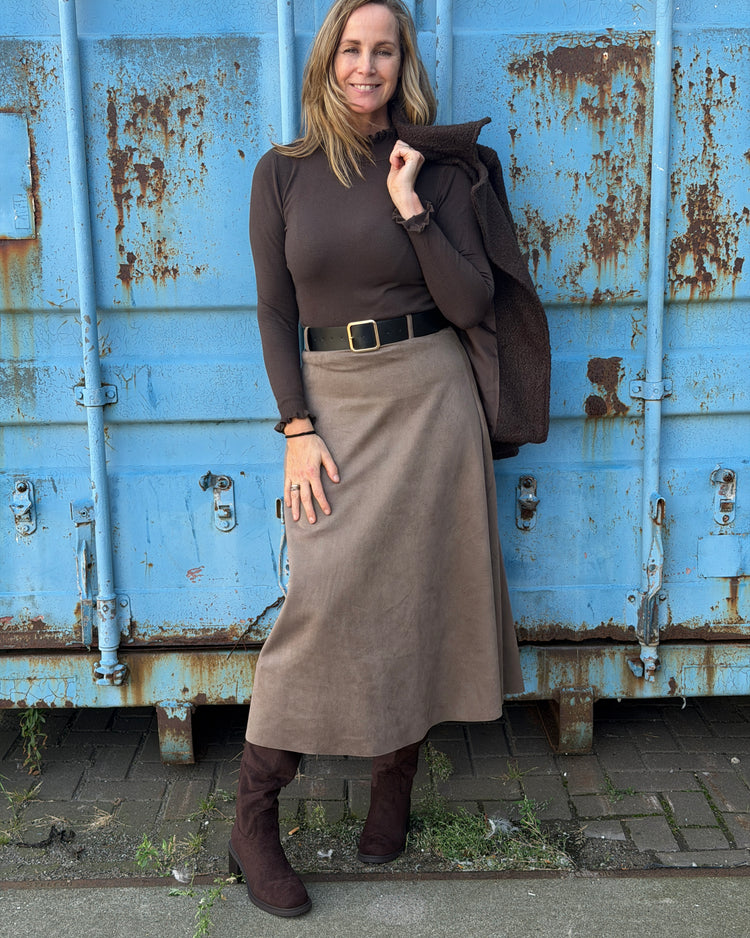 Suedine Maxi Rok