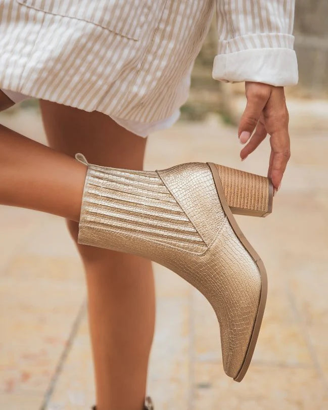 Monika Gold PU Boots