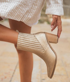 Monika Gold Boots