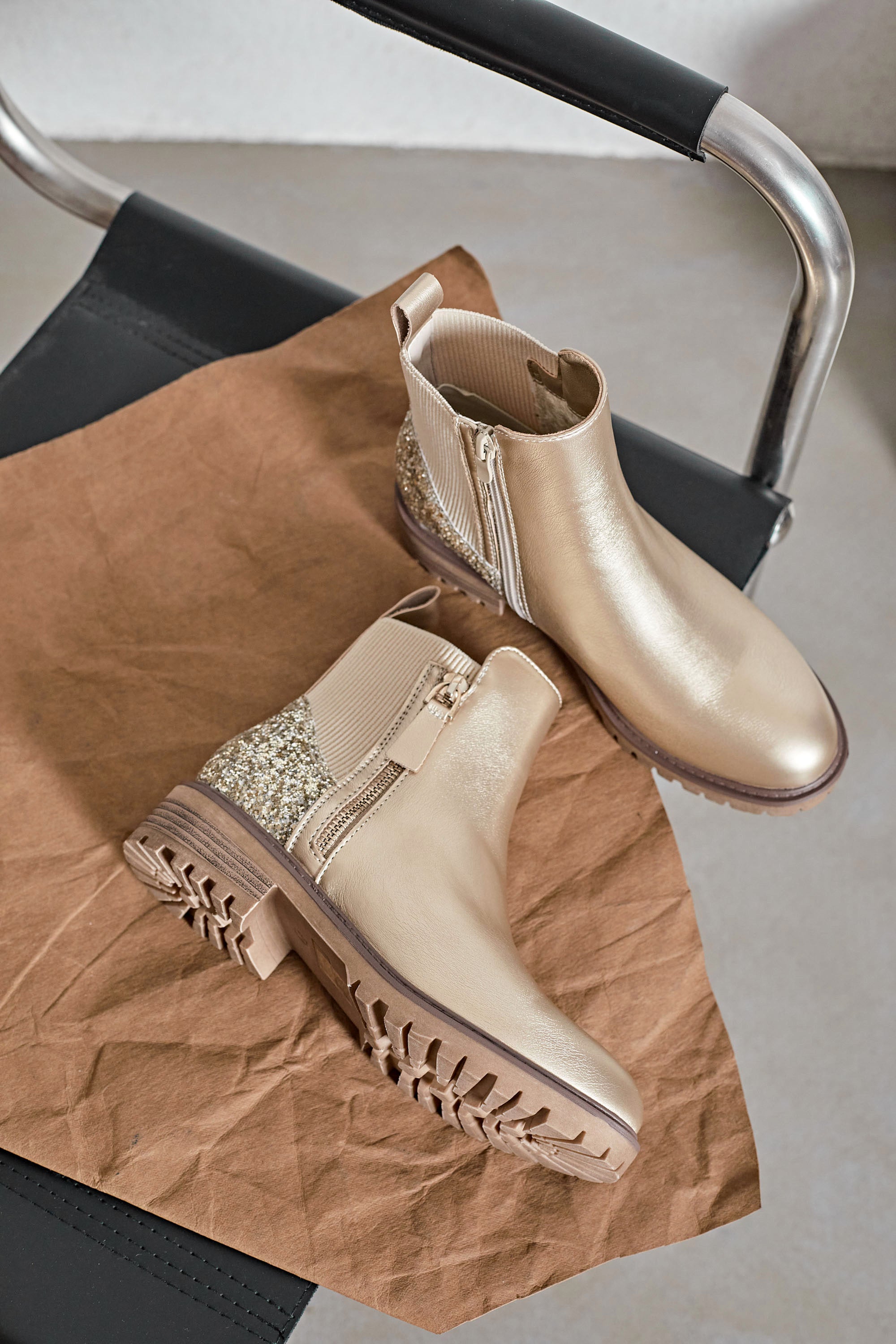 Valentine Gold Boots