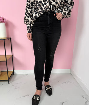 Skinny Jeans Ripped Black