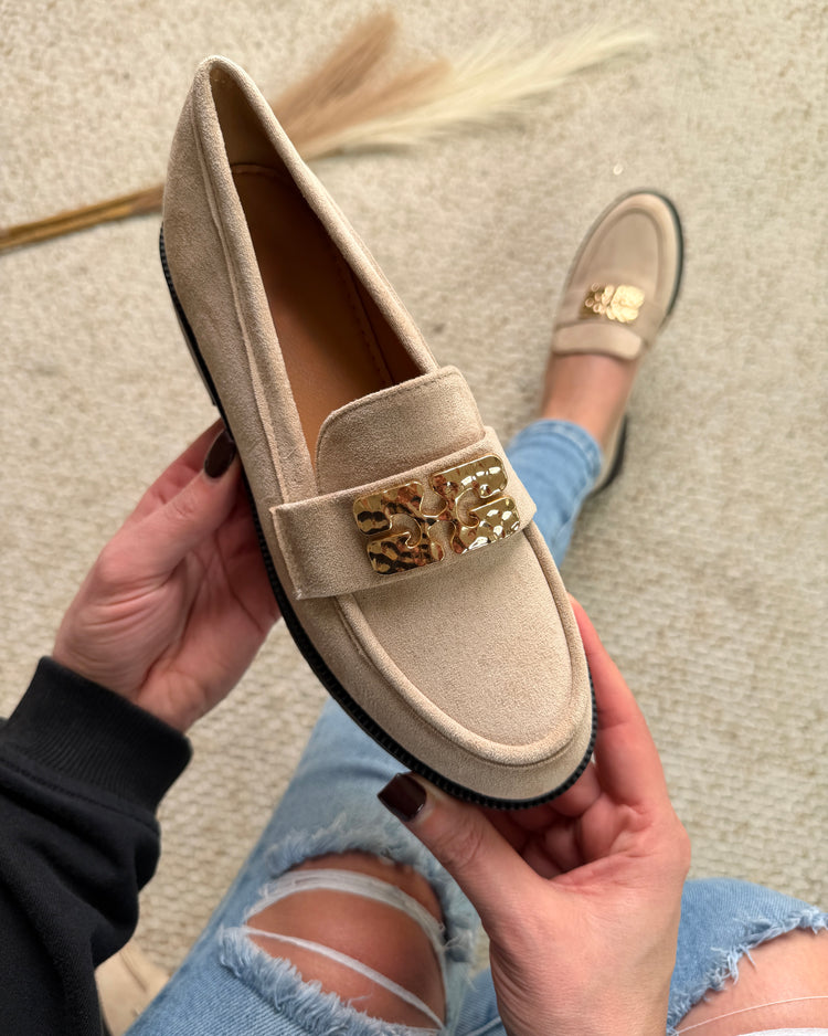 Romina Beige Moccasin