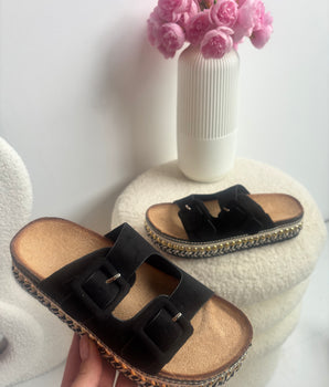 Naomi Black Slipper