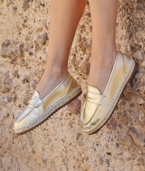 Fay Gold Loafer