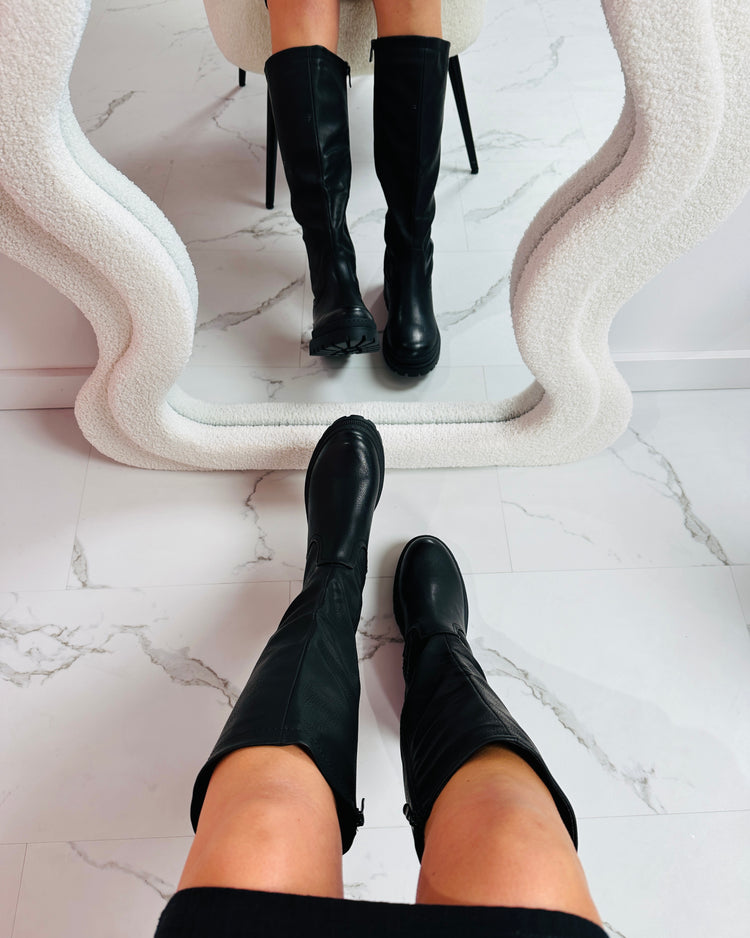 Anetta Black High Boots
