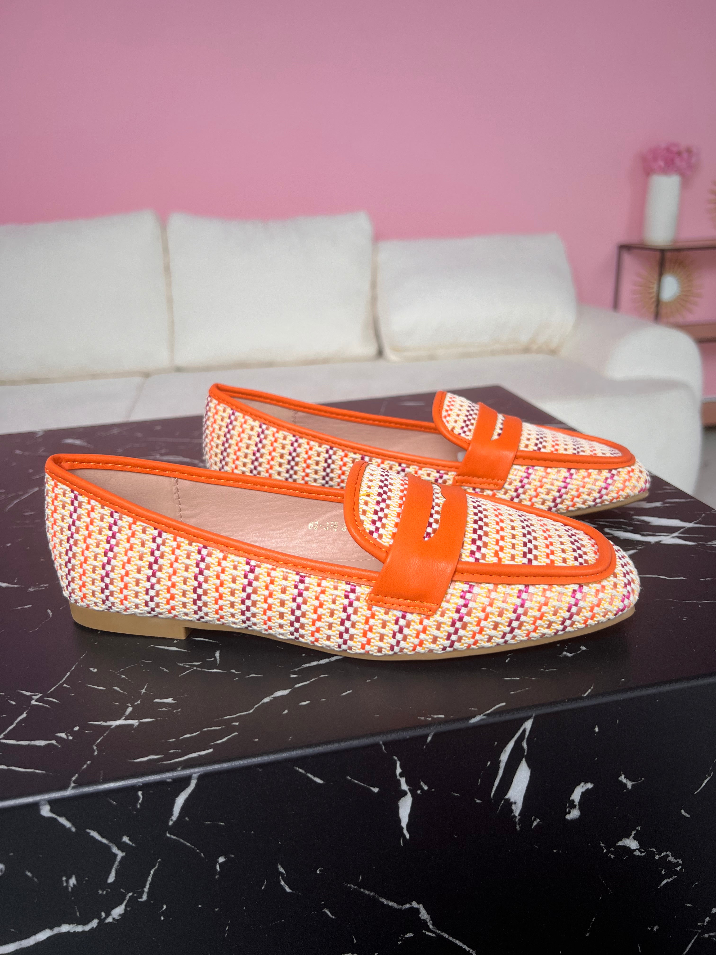 Lara Orange Loafer