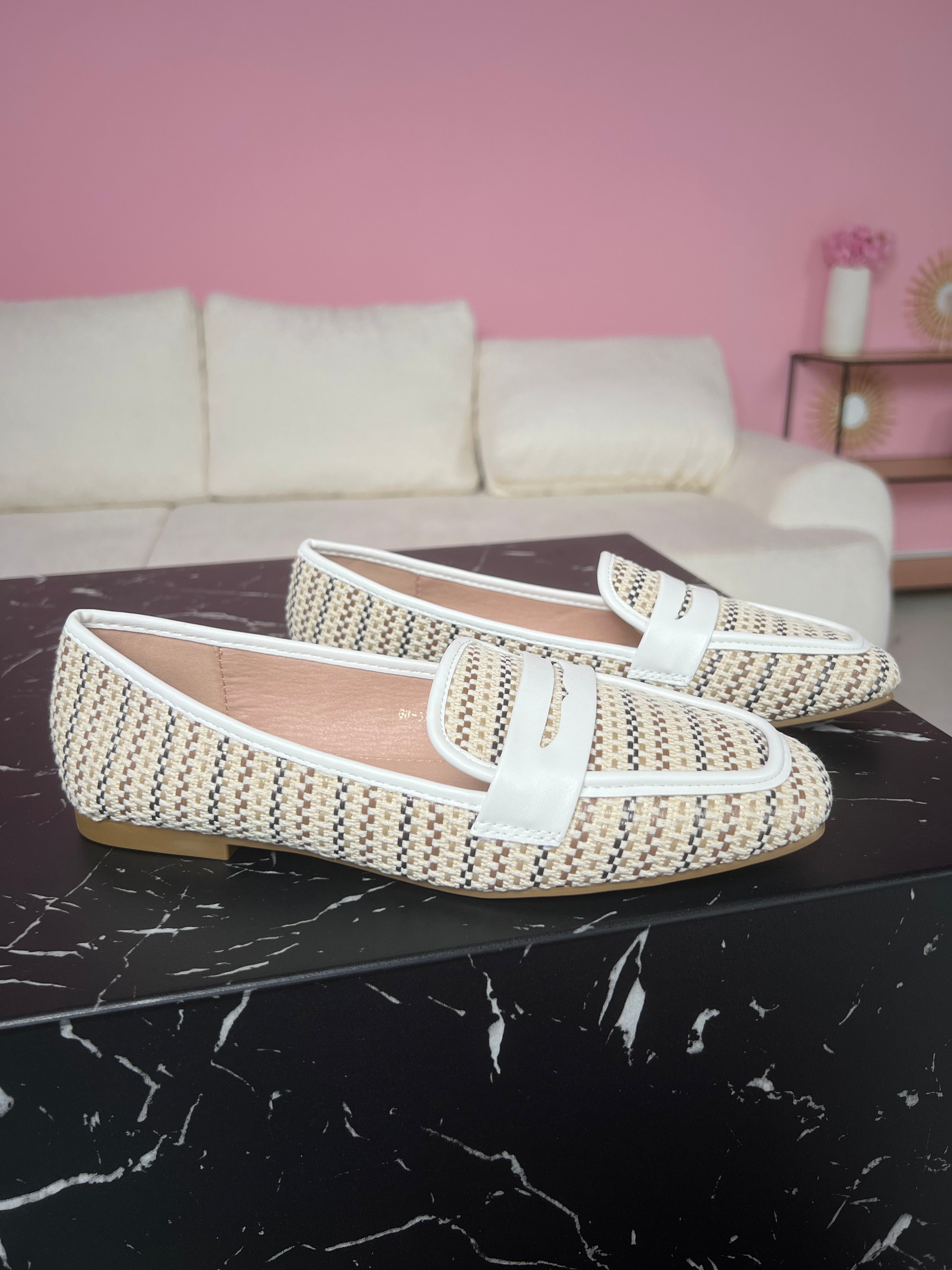 376 White loafers