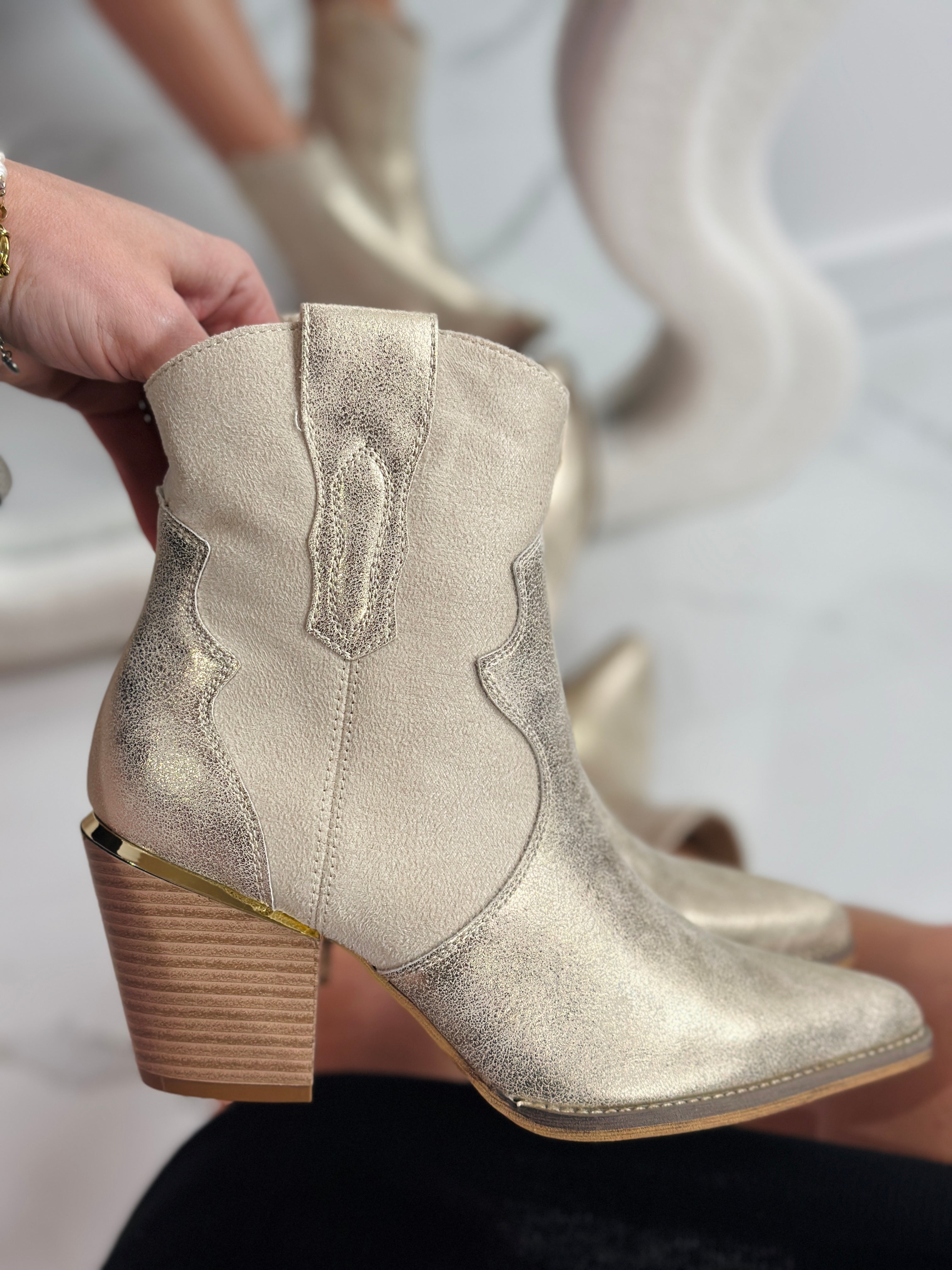 Giavanna Gold Boots