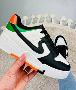 Emmy Black/Orange Sneaker