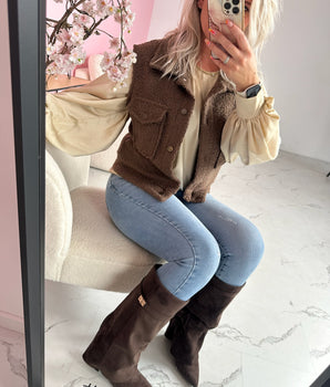 Teddy Gilet Brown