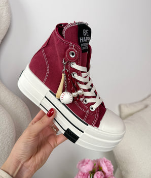 Be Happy Burgundy Sneaker