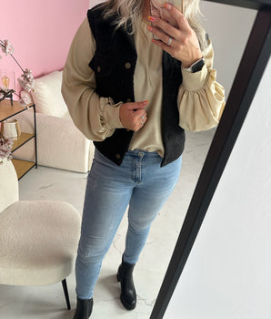 Teddy Gilet Black