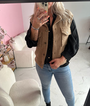 Teddy Gilet Camel