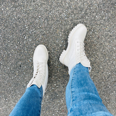 Half-Fur Beige Boots