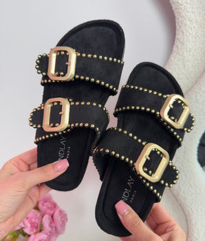 Karolien BLack Slippers