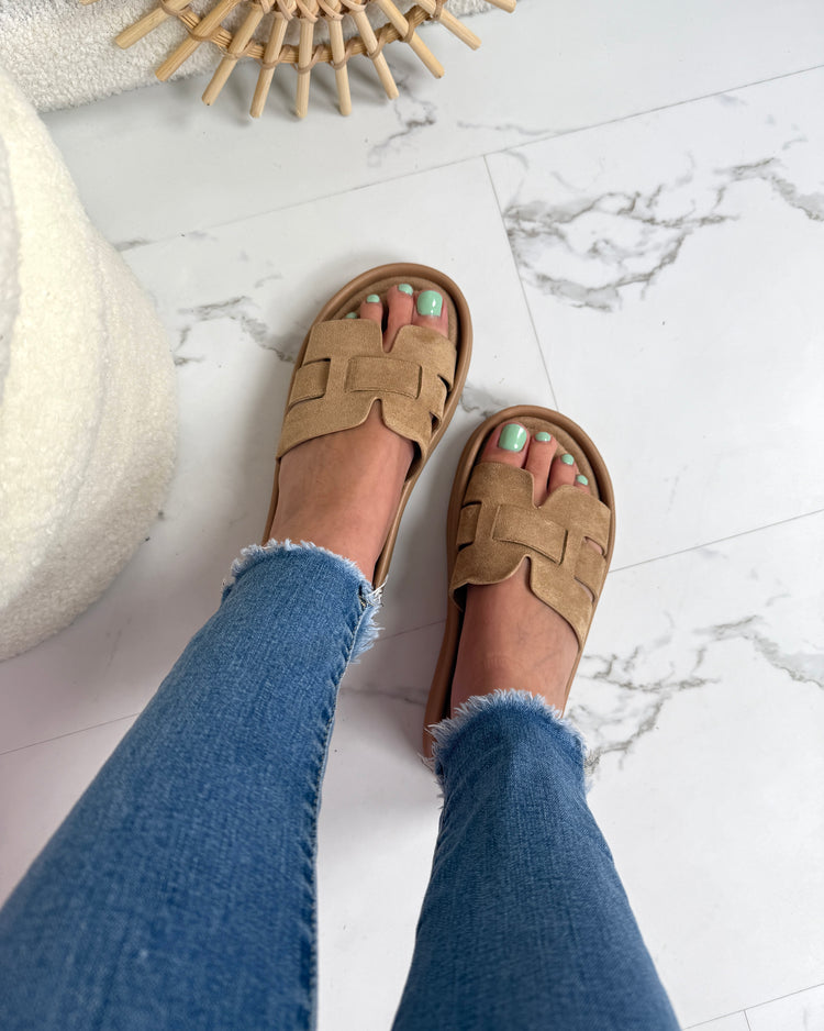 Ines Khaki Slipper