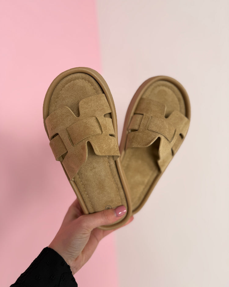 Ines Khaki Slipper