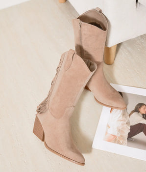 Juana Fringle Taupe Boots