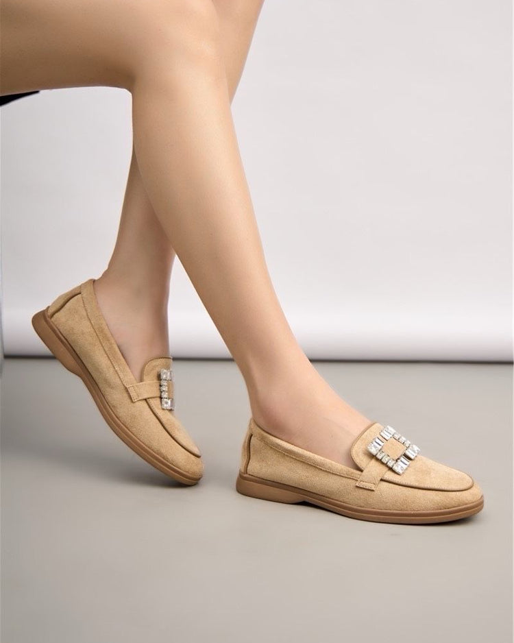 Square Khaki Loafer