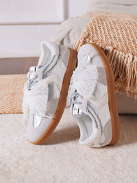 Double Silver Bow Sneaker