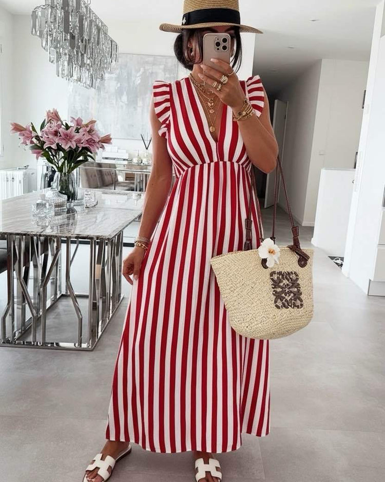 Stripe Ruffle Dress