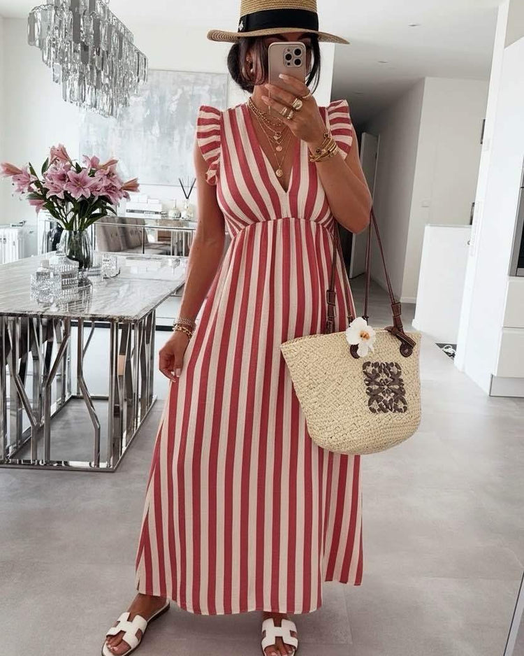 Stripe Ruffle Dress