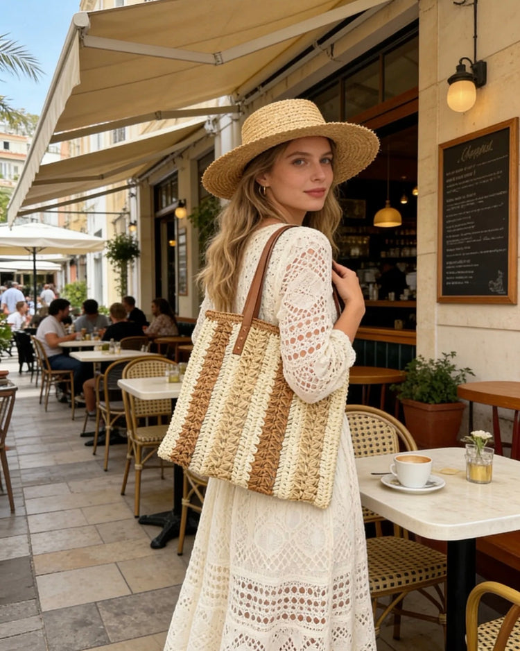 Braided beach bag