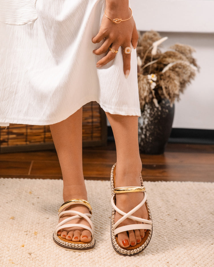 Amber Beige Slides